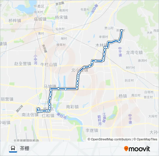 顺36区间 Bus Line Map
