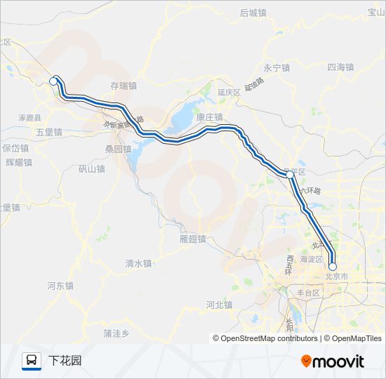 880下花园 bus Line Map