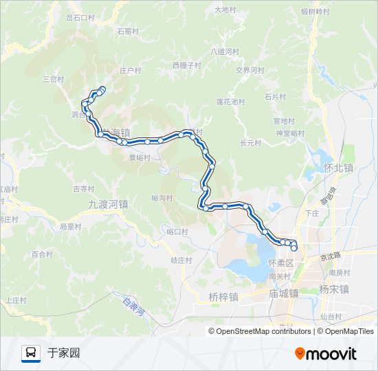 公交916响水湖路的线路图