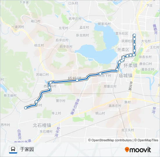916沙峪口 Bus Line Map