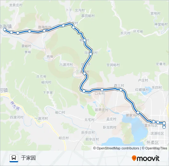 916龙泉庄 Bus Line Map