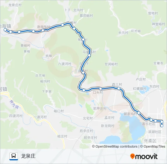 916龙泉庄 Bus Line Map