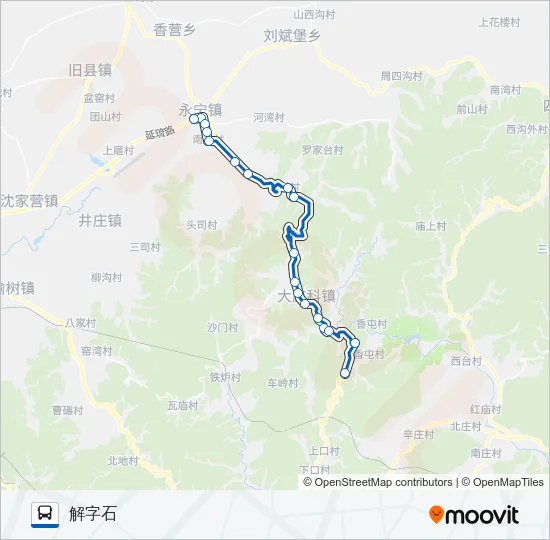 925解字石 Bus Line Map