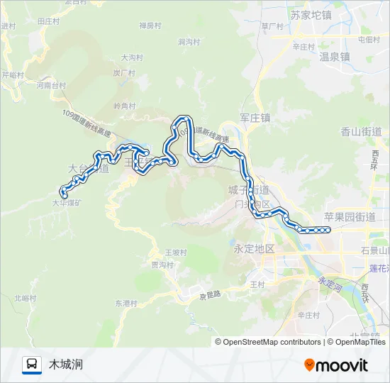 929木城涧 Bus Line Map