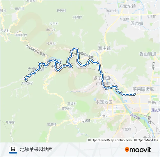 929木城涧 Bus Line Map