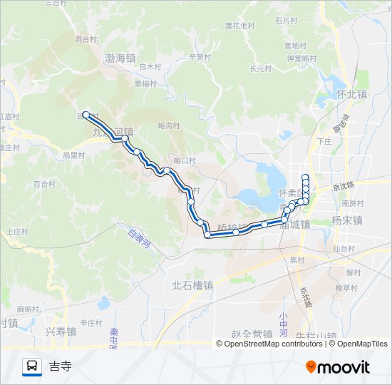 公交936支吉寺路的线路图