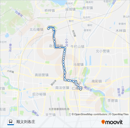 顺11刘各庄 Bus Line Map