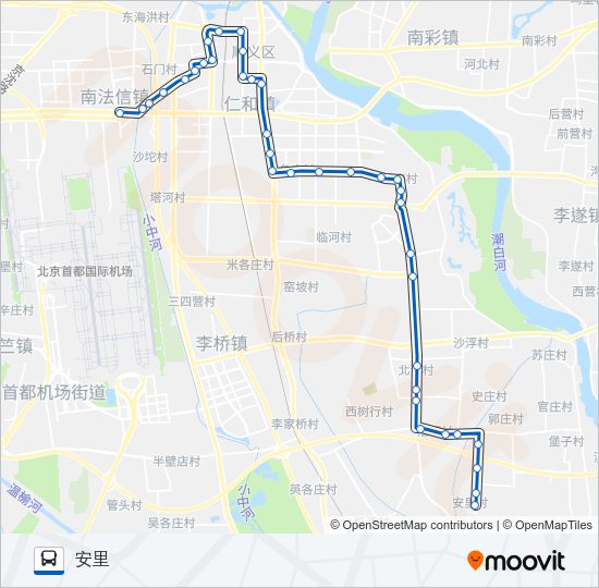 顺12南法信 Bus Line Map