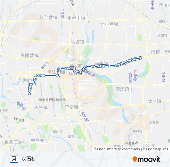 公交顺28汉石桥路的线路图