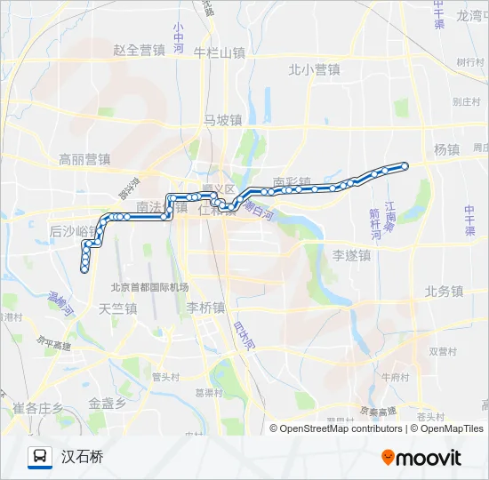 公交顺28汉石桥路的线路图