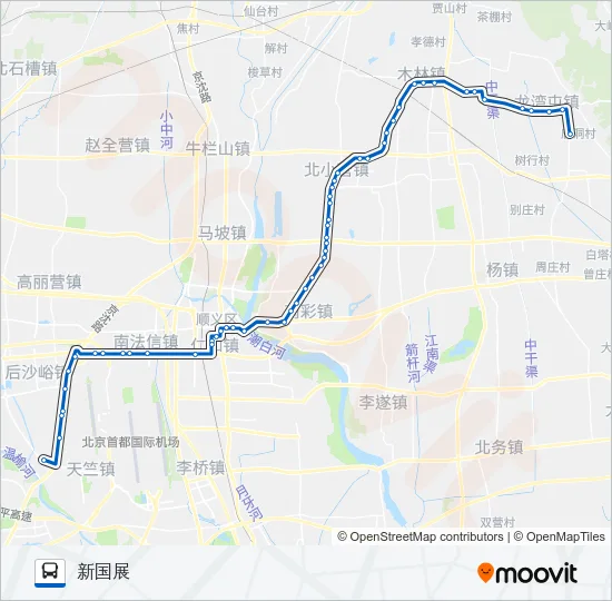 公交顺义31区间路的线路图