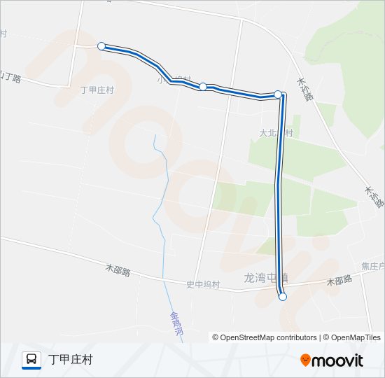 龙湾屯1北线 bus Line Map