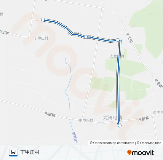 龙湾屯1北线 Bus Line Map