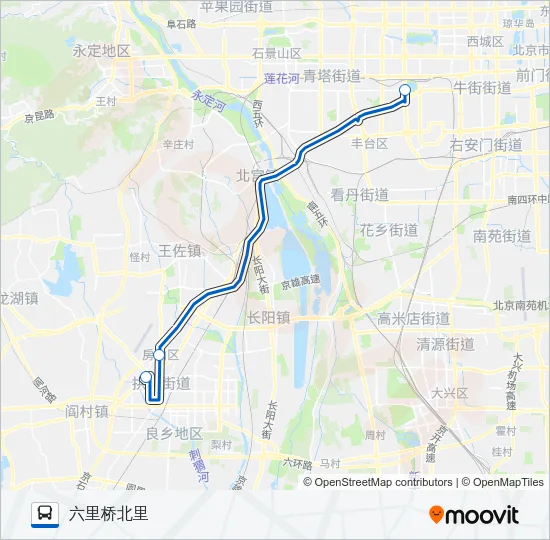 公交616区间快车路的线路图