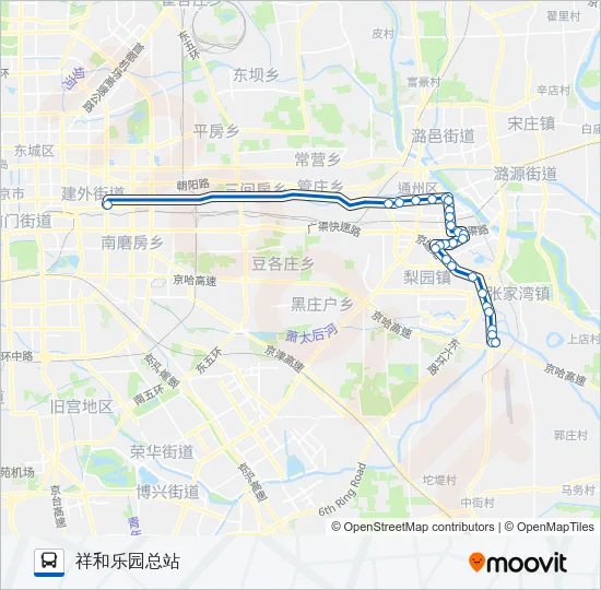 806祥和乐园 Bus Line Map
