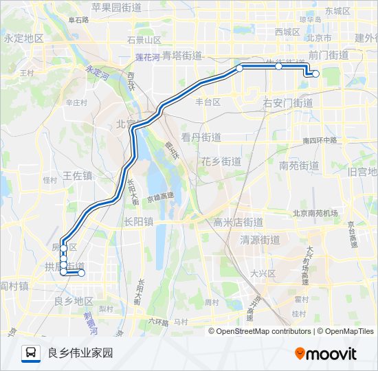 公交837区间快车路的线路图