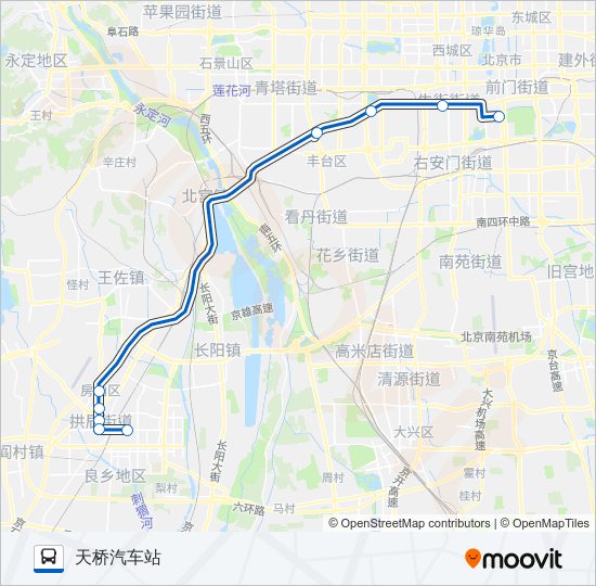 837区间快车 bus Line Map