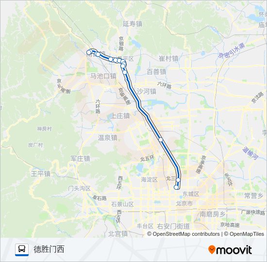 公交883快车道北路的线路图