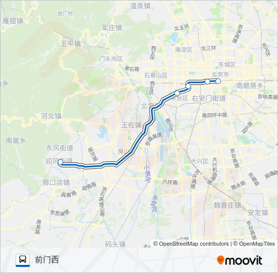 901直达快车 Bus Line Map