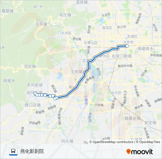 901直达快车 Bus Line Map