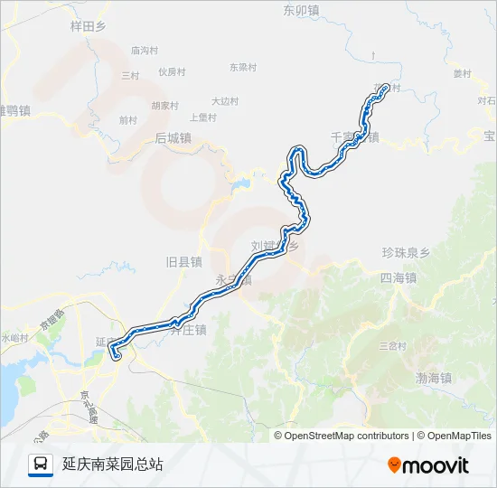 公交925支花盆镇路的线路图