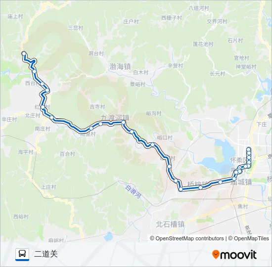 936支二道关 Bus Line Map