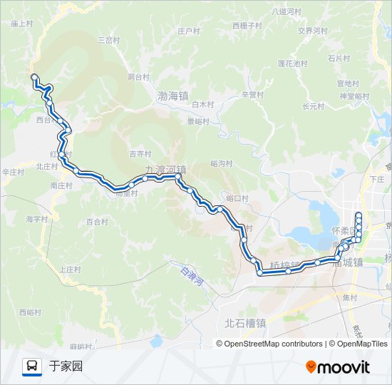 公交936支二道关路的线路图
