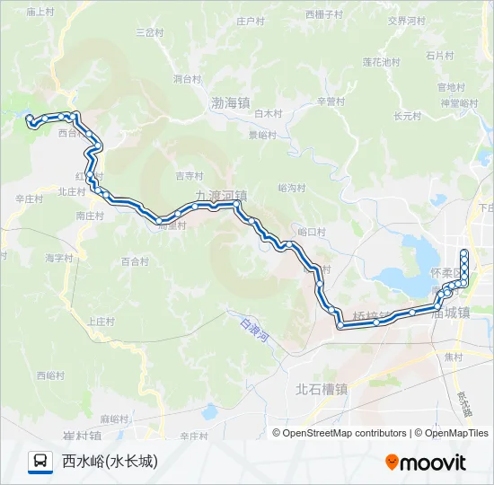 936支西水峪 Bus Line Map