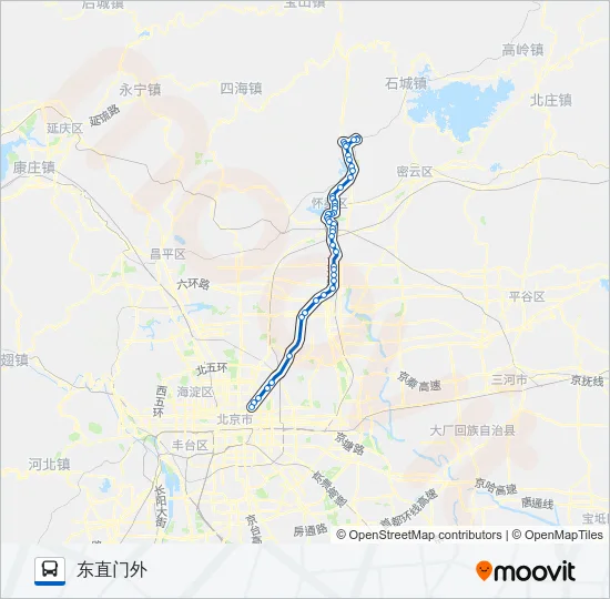 公交936支青龙峡路的线路图