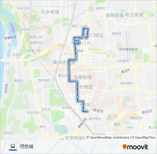公交大兴新城3北路的线路图