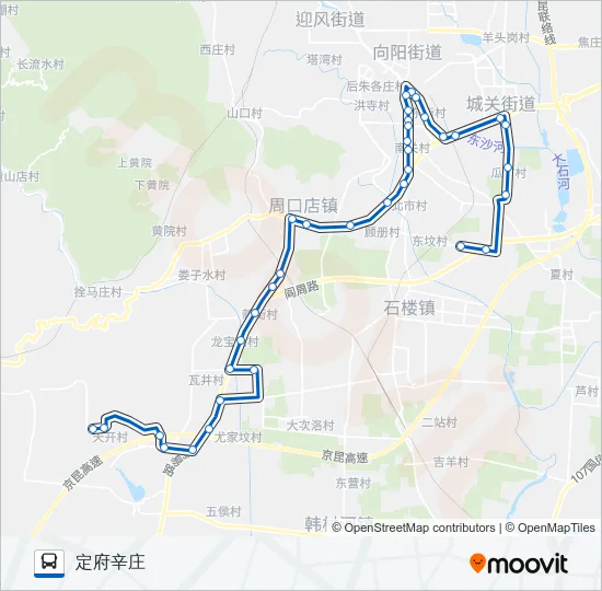 房26定府辛庄 Bus Line Map