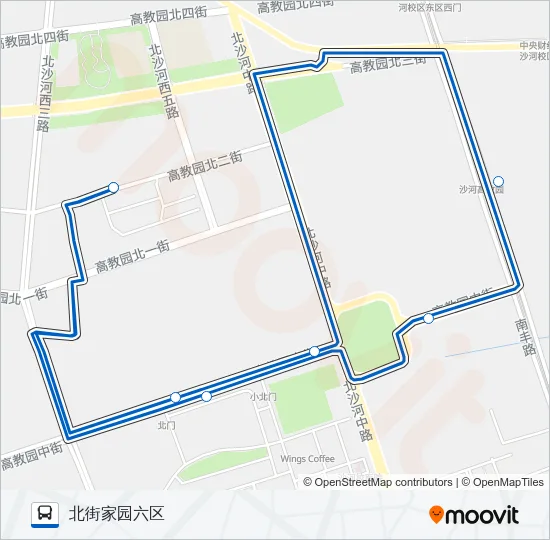 沙河高教园临2 Bus Line Map