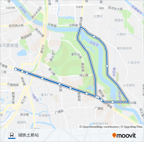 通州森林公园1 bus Line Map