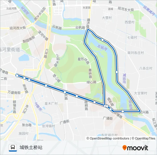 通州森林公园1 Bus Line Map