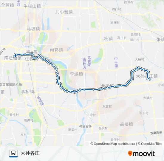 顺29大孙各庄 Bus Line Map