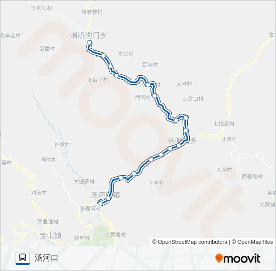公交936支喇叭沟门路的线路图