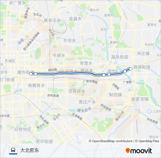 公交647-322联运路的线路图