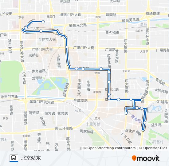 29路线 日程 站点和地图 北京站东 更新