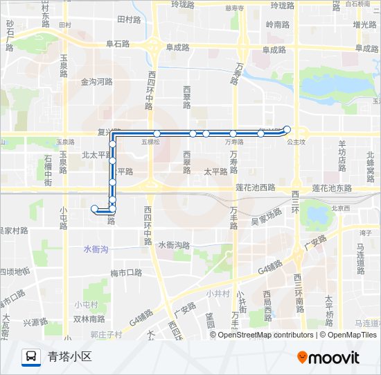 公交64路的线路图