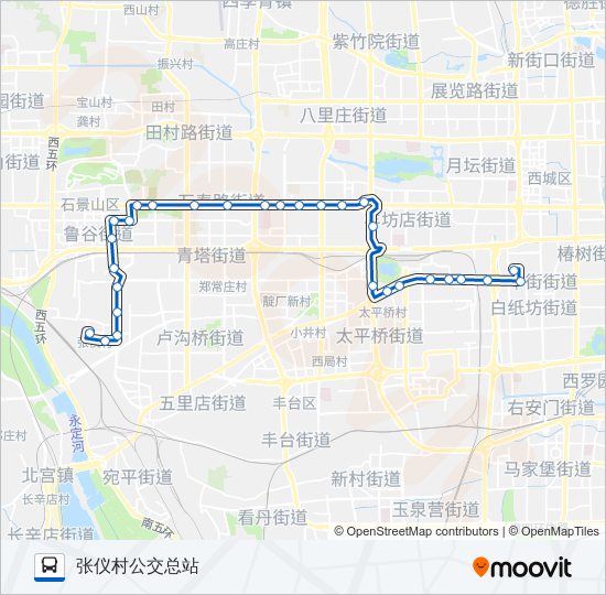 公交76路的线路图