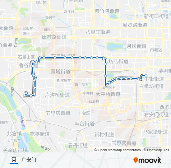 公交76路的线路图