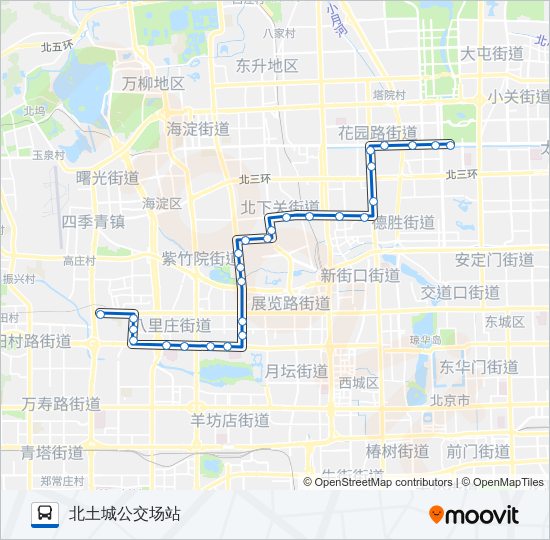 公交92路的线路图