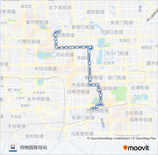 公交102路的线路图