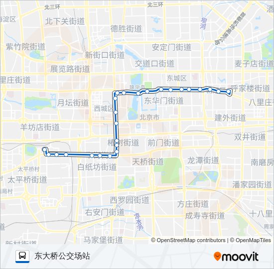 公交109路的线路图