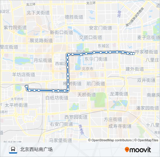 公交109路的线路图