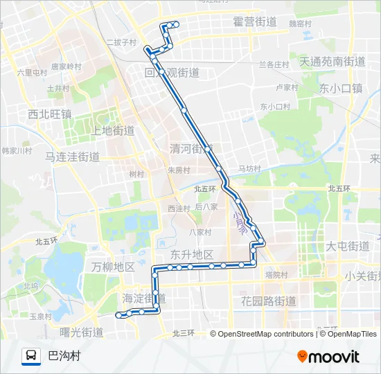 307 Bus Line Map