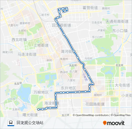 公交307路的线路图