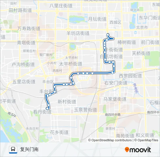 395 Bus Line Map