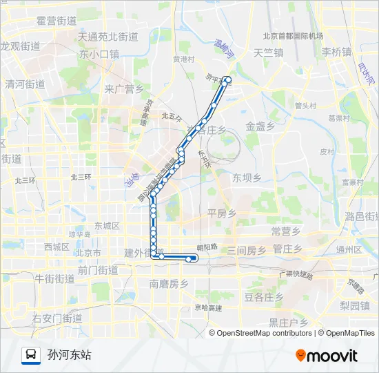 405 Bus Line Map
