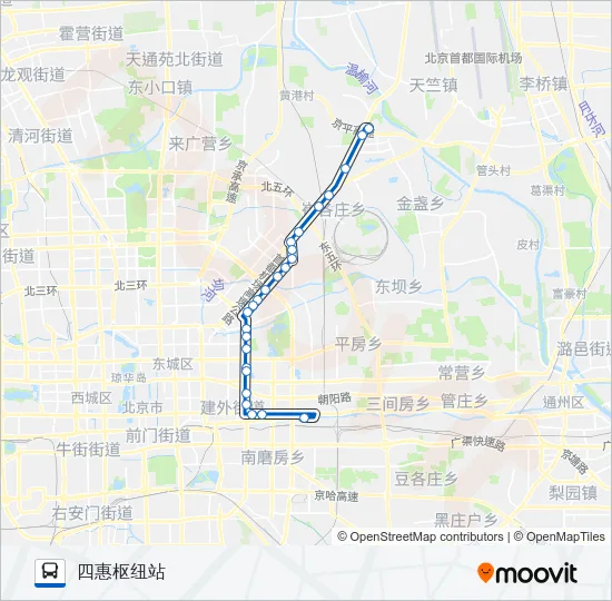 405 Bus Line Map